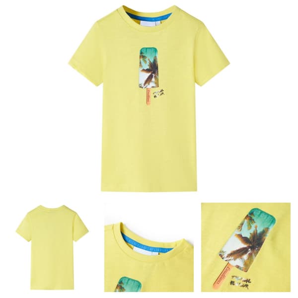 T-shirt til børn str. 116 gul -  Toppe til børn