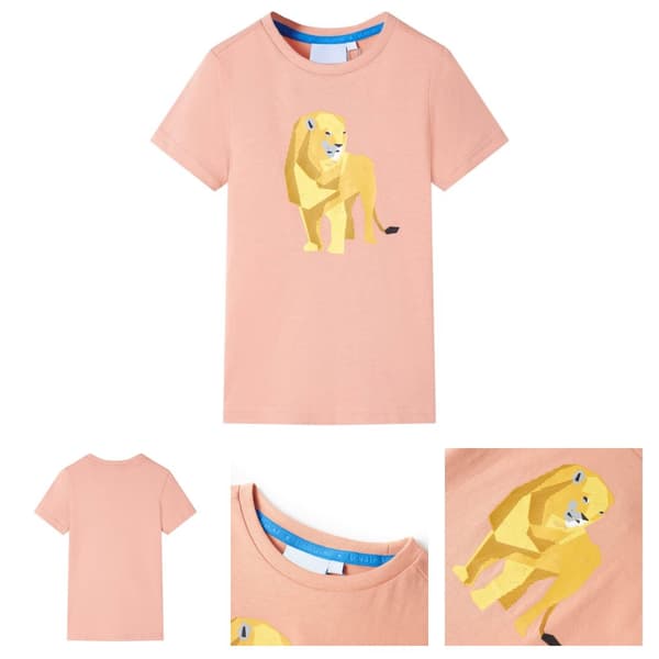 T-shirt för barn ljus orange 128 - Toppar för barn