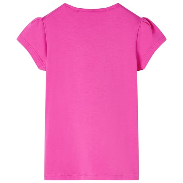 T-shirt med formade ärmar för barn mörkrosa 104 - Toppar för barn