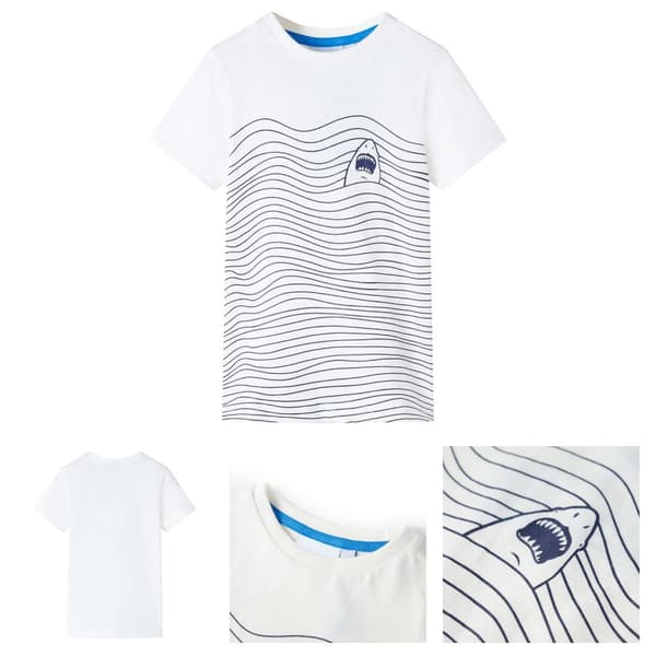 T-shirt til børn str. 104 ecrufarvet -  Toppe til børn