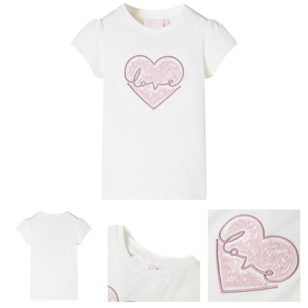 T-shirt för barn ecru 104 -  Toppar för barn
