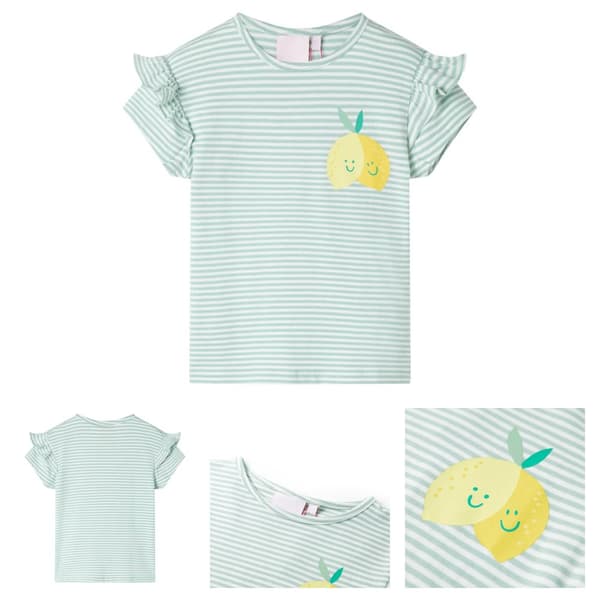 T-shirt til børn str. 116 mintgrøn - Toppe til børn