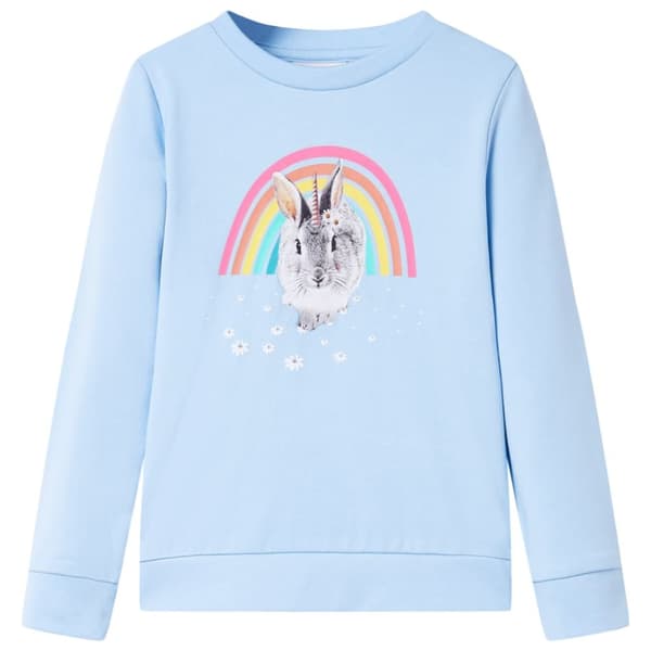 Sweatshirt til børn str. 128 lyseblå - Toppe til børn