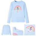 Miniatyrbillede 1 af 8: Sweatshirt til børn str. 128 lyseblå -  Toppe til børn