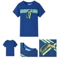 Miniatyrbillede 1 af 8: T-shirt til børn str. 128 mørk blåmeleret -  Toppe til børn