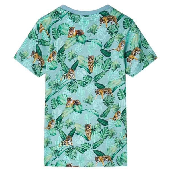 T-shirt för barn grönmelerad 128 - Toppar för barn