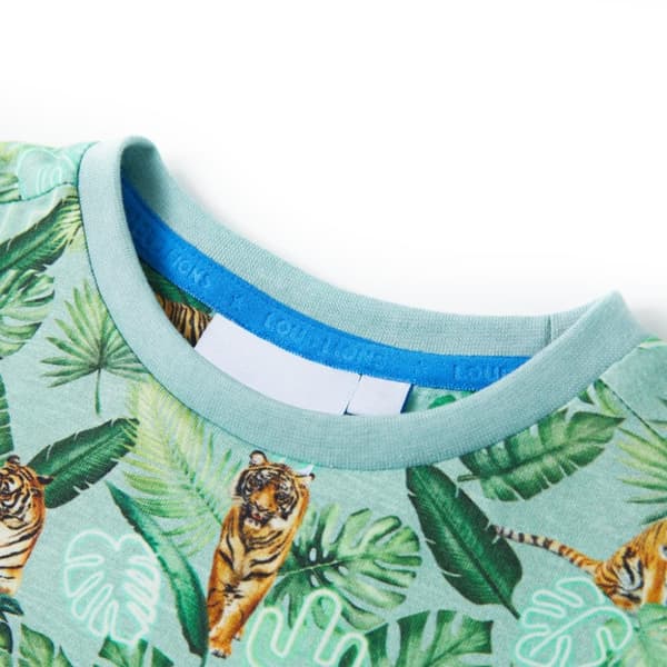 T-shirt för barn grönmelerad 128 - Toppar för barn