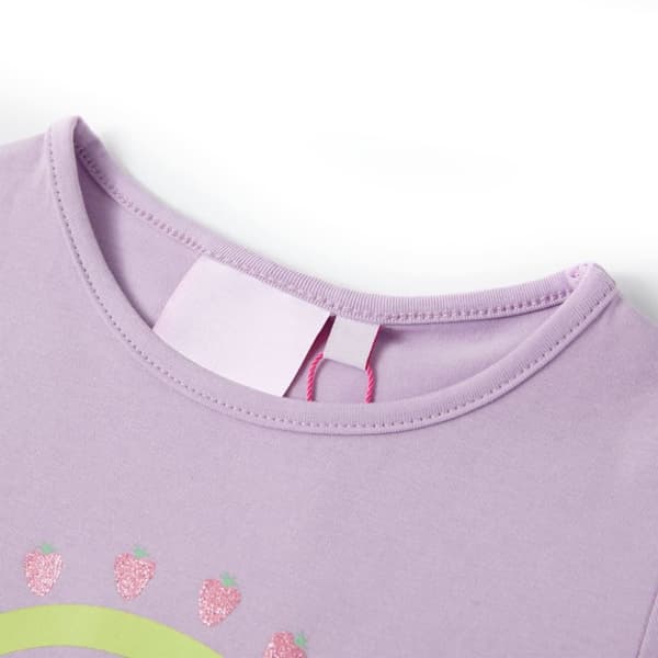 T-shirt för barn ljus lila 116 -  Toppar för barn