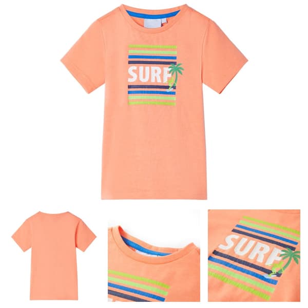 T-shirt för barn neonorange 104 - Toppar för barn
