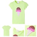 Miniatyrbillede 1 af 8: T-shirt til børn str. 128 neongul -  Toppe til børn