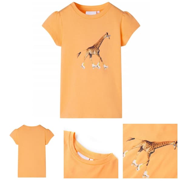 T-shirt för barn stark orange 104 -  Toppar för barn