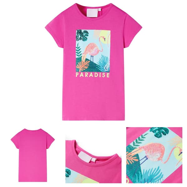 T-shirt för barn mörk rosa 116 -  Toppar för barn