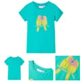 Miniatyrbillede 1 af 8: T-shirt til børn str. 116 mintgrøn -  Toppe til børn