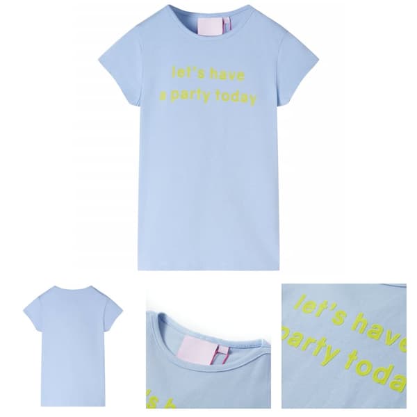 T-shirt för barn ljusblå 116 - Toppar för barn