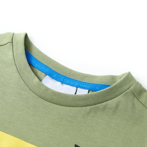 T-shirt med korta ärmar för barn ljus khaki 128 -  Toppar för barn