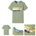 Miniatyrbild 1 av 8: T-shirt med korta ärmar för barn ljus khaki 128 -  Toppar för barn