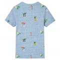 Miniatyrbild 3 av 8: T-shirt för barn blå melange 104 -  Toppar för barn