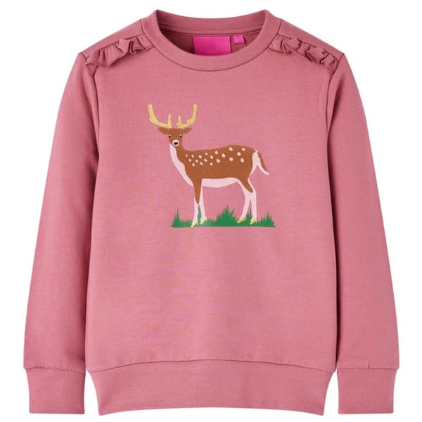 Sweatshirt til børn str. 128 pink -  Toppe til børn