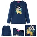 Miniatyrbillede 1 af 8: Langærmet T-shirt til børn str. 116 marineblå -  Toppe til børn