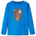 Miniatyrbillede 2 af 8: Langærmet T-shirt til børn str. 128 koboltblå -  Toppe til børn