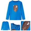 Miniatyrbillede 1 af 8: Langærmet T-shirt til børn str. 128 koboltblå -  Toppe til børn