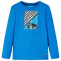 Miniatyrbillede 2 af 8: Langærmet T-shirt til børn str. 104 koboltblå -  Toppe til børn