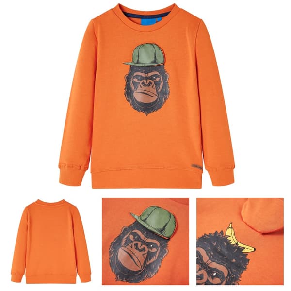 Tröja för barn mörk orange 116 -  Toppar för barn