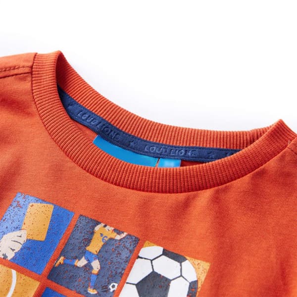 T-shirt med långa ärmar för barn orange 128 - Toppar för barn