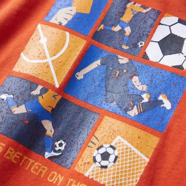 T-shirt med långa ärmar för barn orange 128 - Toppar för barn