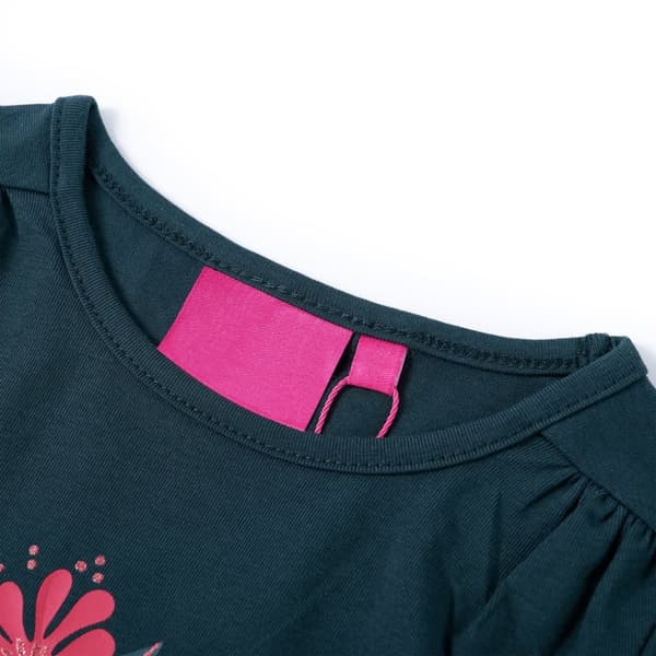 T-shirt med långa ärmar för barn mörkgrön 104 - Toppar för barn