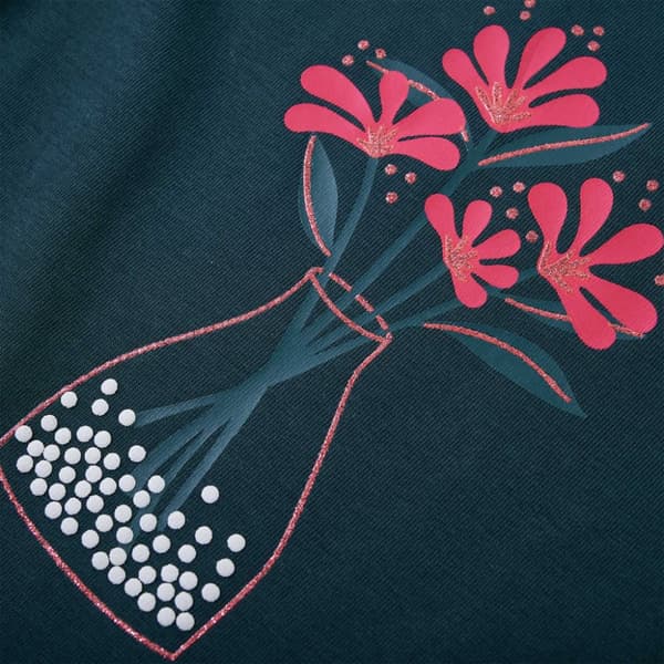 T-shirt med långa ärmar för barn mörkgrön 104 - Toppar för barn
