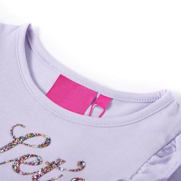 T-shirt med långa ärmar för barn ljus lila 116 - Toppar för barn
