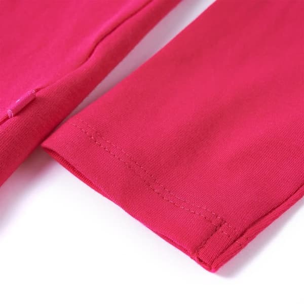 T-shirt med långa ärmar för barn stark rosa 104 -  Toppar för barn