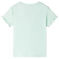 Miniatyrbild 3 av 8: T-shirt för barn ljus mintgrön 116 -  Toppar för barn