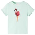 Miniatyrbild 2 av 8: T-shirt för barn ljus mintgrön 116 -  Toppar för barn