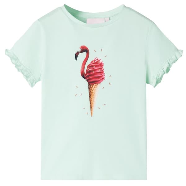 T-shirt för barn ljus mintgrön 116 -  Toppar för barn