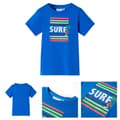 Miniatyrbillede 1 af 8: T-shirt til børn str. 116 blå -  Toppe til børn