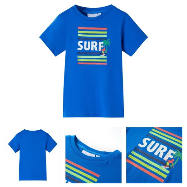 T-shirt til børn str. 116 blå -  Toppe til børn