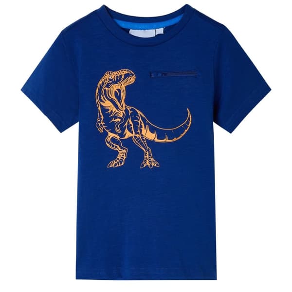 T-shirt med korta ärmar för barn mörkblå 116 - Toppar för barn