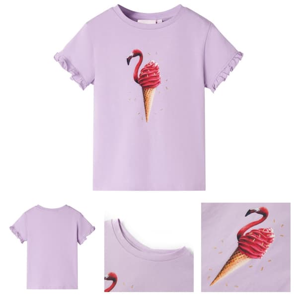 T-shirt til børn str. 104 lilla - Toppe til børn