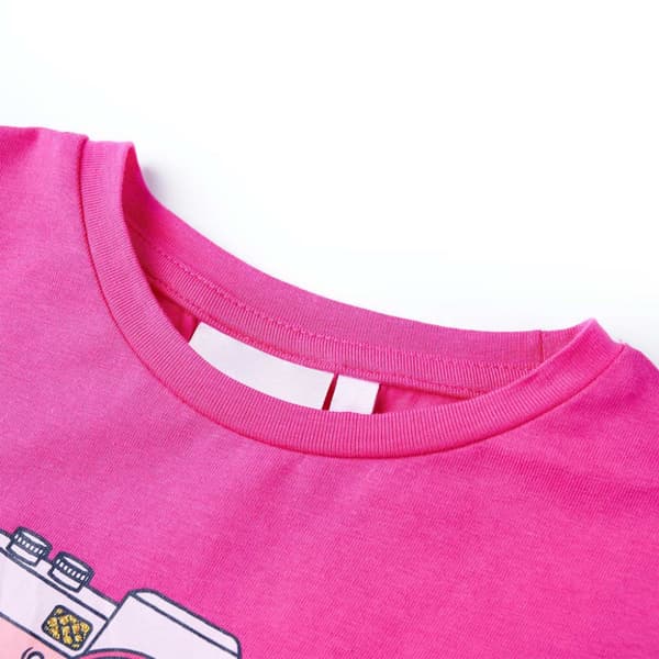 T-shirt för barn mörk rosa 128 - Toppar för barn