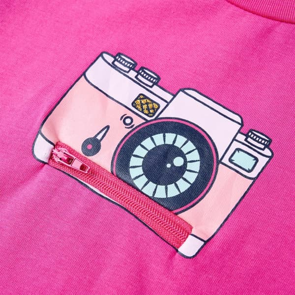 T-shirt för barn mörk rosa 128 - Toppar för barn