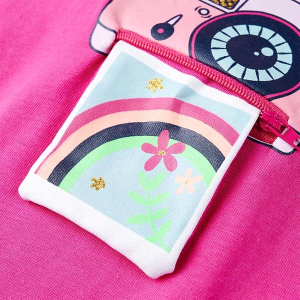 T-shirt för barn mörk rosa 128 - Toppar för barn