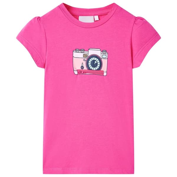 T-shirt för barn mörk rosa 128 - Toppar för barn