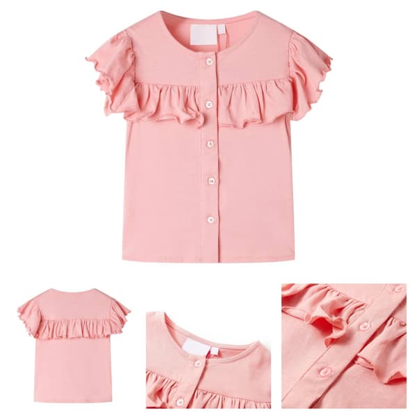 T-shirt för barn medelrosa 116 -  Toppar för barn