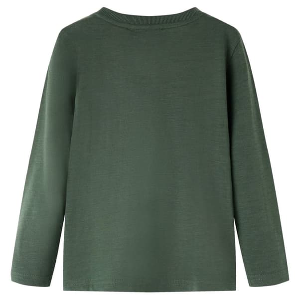 T-shirt med långa ärmar för barn mörkgrön 128 - Toppar för barn