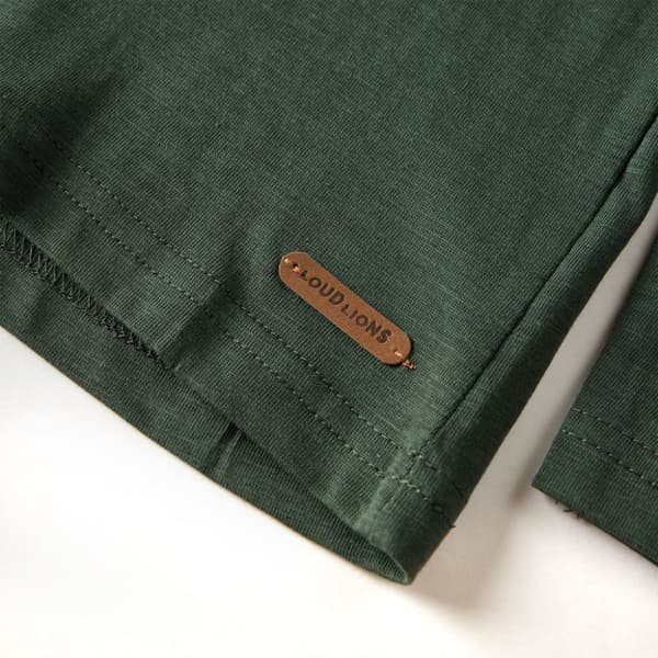 T-shirt med långa ärmar för barn mörkgrön 128 -  Toppar för barn
