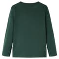 Miniatyrbillede 3 af 8: Langærmet T-shirt til børn str. 140 mørkegrøn -  Toppe til børn