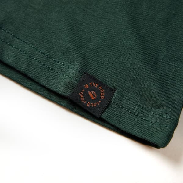 Langærmet T-shirt til børn str. 140 mørkegrøn -  Toppe til børn