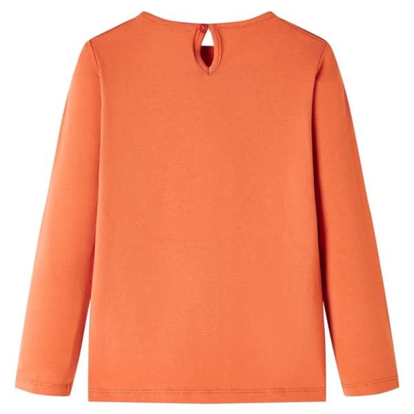 T-shirt med långa ärmar för barn stark orange 104 - Toppar för barn